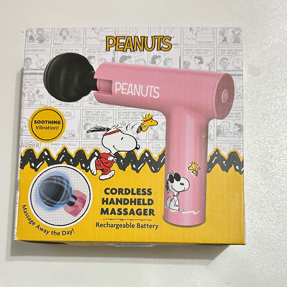 Peanuts Pink Cordless Handheld Massager with Snoopy
